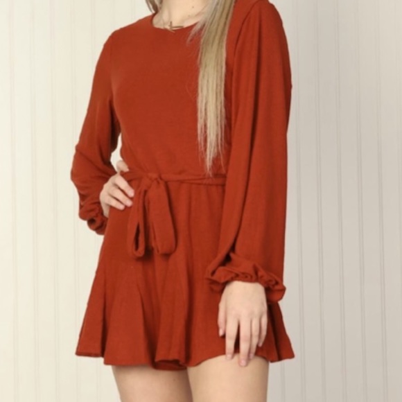 Rust color romper - Picture 1 of 1